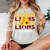 Softball Lions Bookworm Repeat Digital Download
