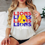 Softball Lions Bookworm Repeat Digital Download
