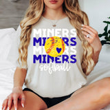 Softball Miners Bookworm Repeat Digital Download