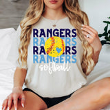 Softball Rangers Bookworm Repeat Digital Download