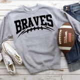 Braves Black Football Arched Digital Download