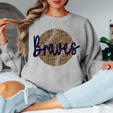 Braves Leopard Baseball Navy & Black Digital Download