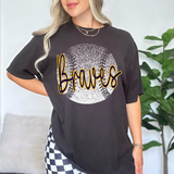 Braves Navy/Gold Baseball Halftone Digital Download