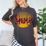 Braves Navy/Red Softball Halftone Digital Download