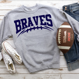 Braves Navy Football Arched Digital Download