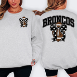 Broncos Black Football Arched Team Bow Digital Download