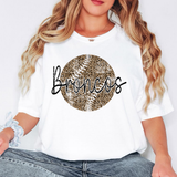 Broncos Black & White Leopard Baseball Grunge Digital Download