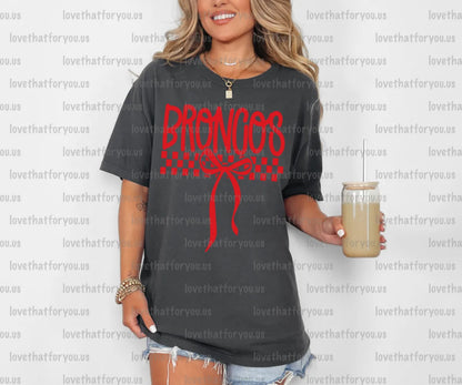 Broncos Simple Bow PNG Digital Download