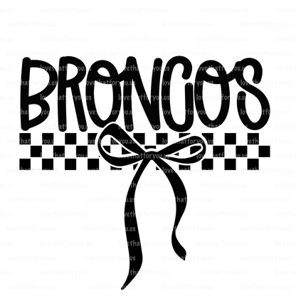 Broncos Simple Bow PNG Digital Download