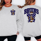 Bruins Navy Football Arched Team Bow Digital Download