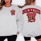 Buckeyes Red Football Arched Team Bow Digital Download