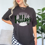 Bulldogs Dark Green Baseball Halftone Digital Download