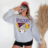 Bulldogs Football Retrocollage Digital Download