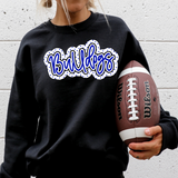 Bulldogs Outline Polka Dot Digital Download