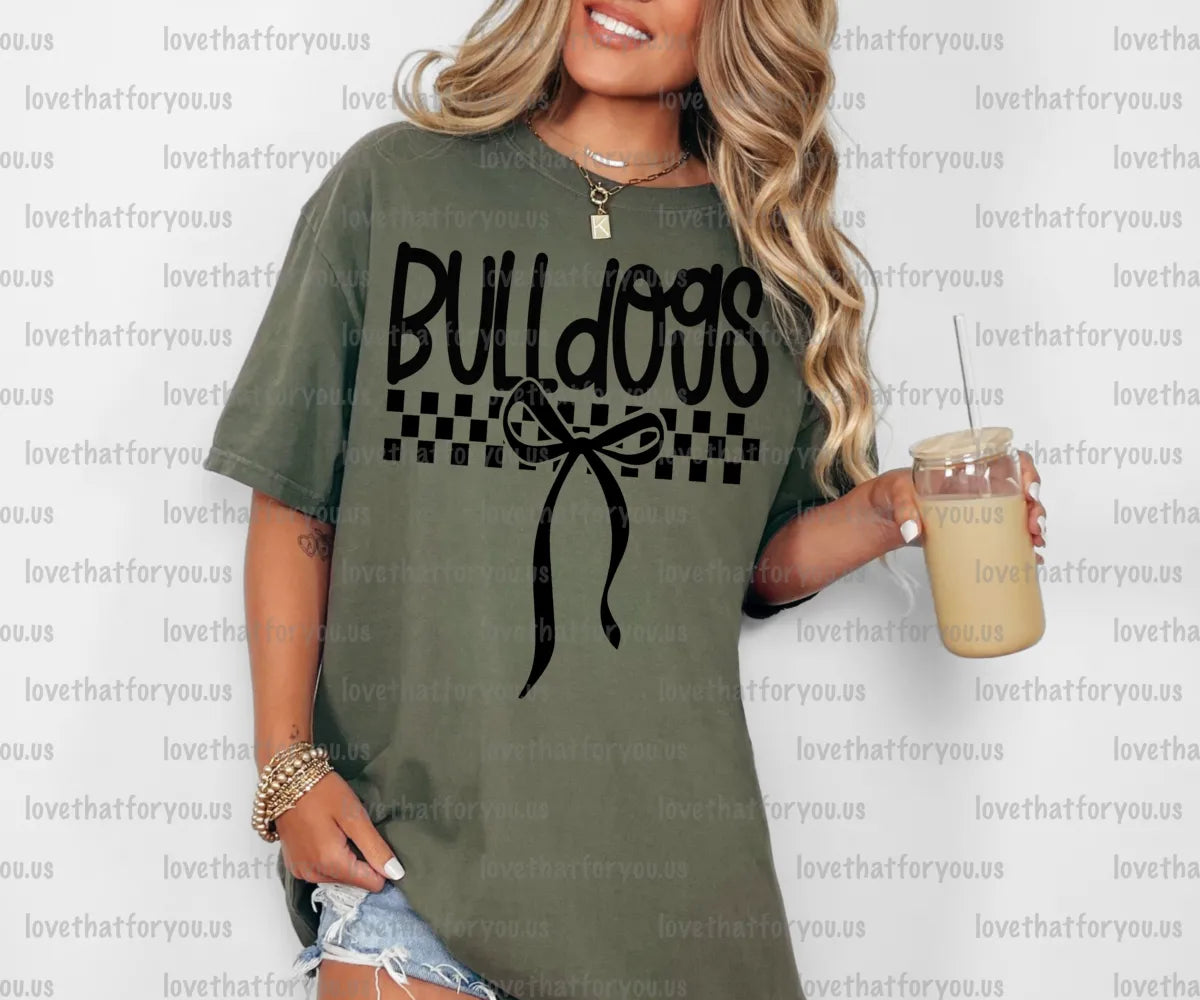 Bulldogs Simple Bow PNG Digital Download