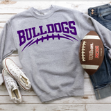 Bulldogs Purple Football Arched Digital Download
