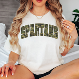Spartans Camo Varsity Curved Digital Download