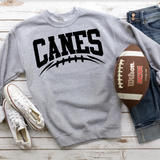 Canes Black Football Arched Digital Download