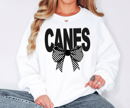 Canes Coquette Checker Bow Digital Download