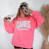 Canes Floral Arch Baseball Digital Download