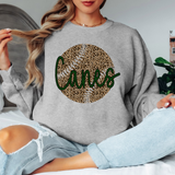 Canes Leopard Baseball Dark Green & Black Digital Download