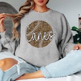 Canes Leopard Baseball White & Black Digital Download