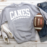 Canes White Football Arched Digital Download