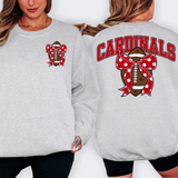 Cardinals Red Football Arched Team Bow Digital Download
