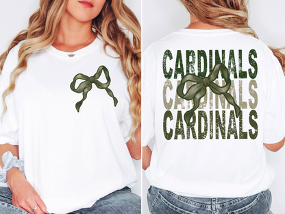 Cardinals Repeat Camo Green Bow Digital Download