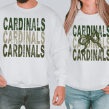 Cardinals Repeat Camo Green Bow Digital Download