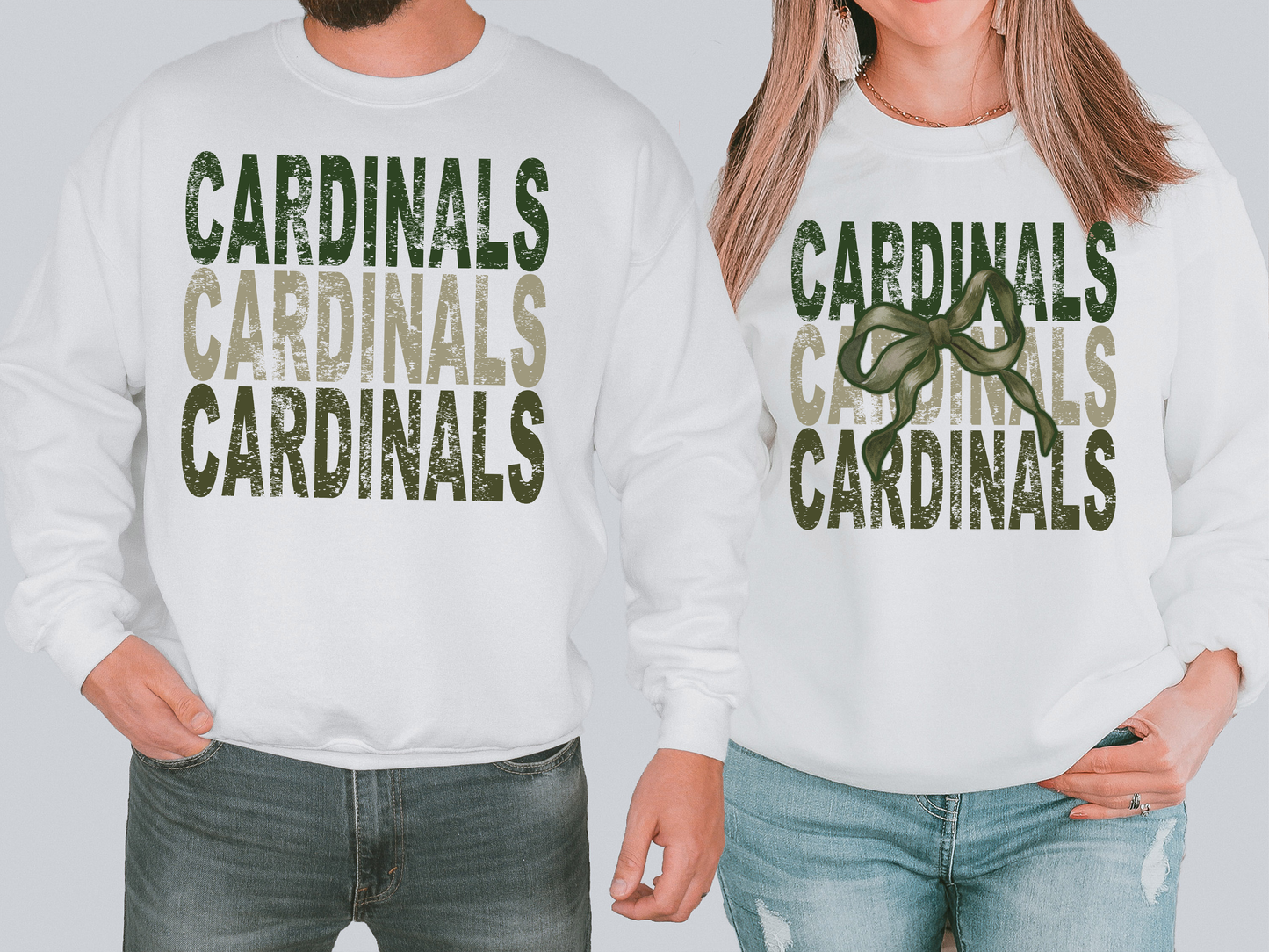 Cardinals Repeat Camo Green Bow Digital Download