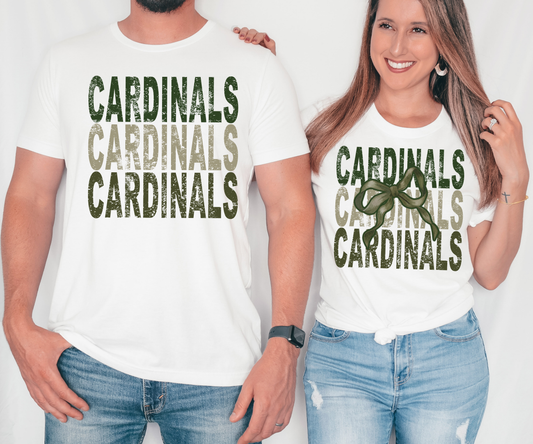 Cardinals Repeat Camo Green Bow Digital Download