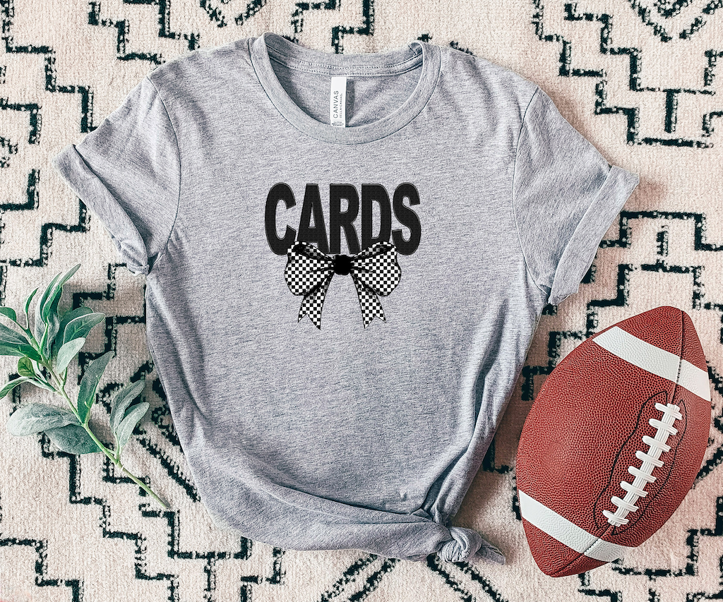 Cards Coquette Checker Bow Digital Download