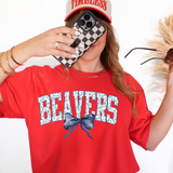 Beavers Blue Floral Navy Bow Digital Download