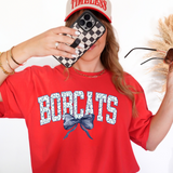Bobcats Blue Floral Navy Bow Digital Download