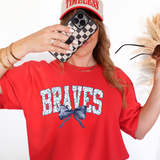 Braves Blue Floral Navy Bow Digital Download