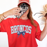 Broncos Blue Floral Navy Bow Digital Download