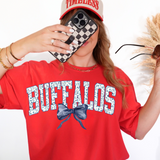 Buffalos Blue Floral Navy Bow Digital Download