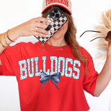 Bulldogs Blue Floral Navy Bow Digital Download