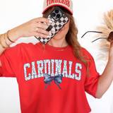 Cardinals Blue Floral Navy Bow Digital Download