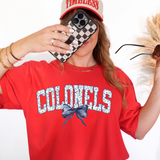 Colonels Blue Floral Navy Bow Digital Download