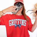 Griffins Blue Floral Navy Bow Digital Download