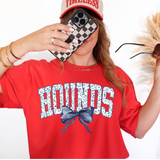 Hounds Blue Floral Navy Bow Digital Download