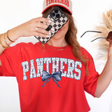 Panthers Blue Floral Navy Bow Digital Download