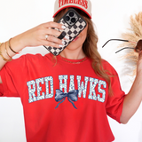 Red Hawks Blue Floral Navy Bow Digital Download