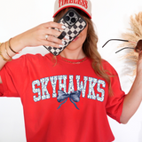 Skyhawks Blue Floral Navy Bow Digital Download