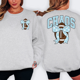 Chaos Light Blue Football Arched Team Bow Digital Download