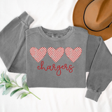 Chargers Checker Heart Trio Digital Download