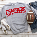Chargers Red Football Arched Digital Download