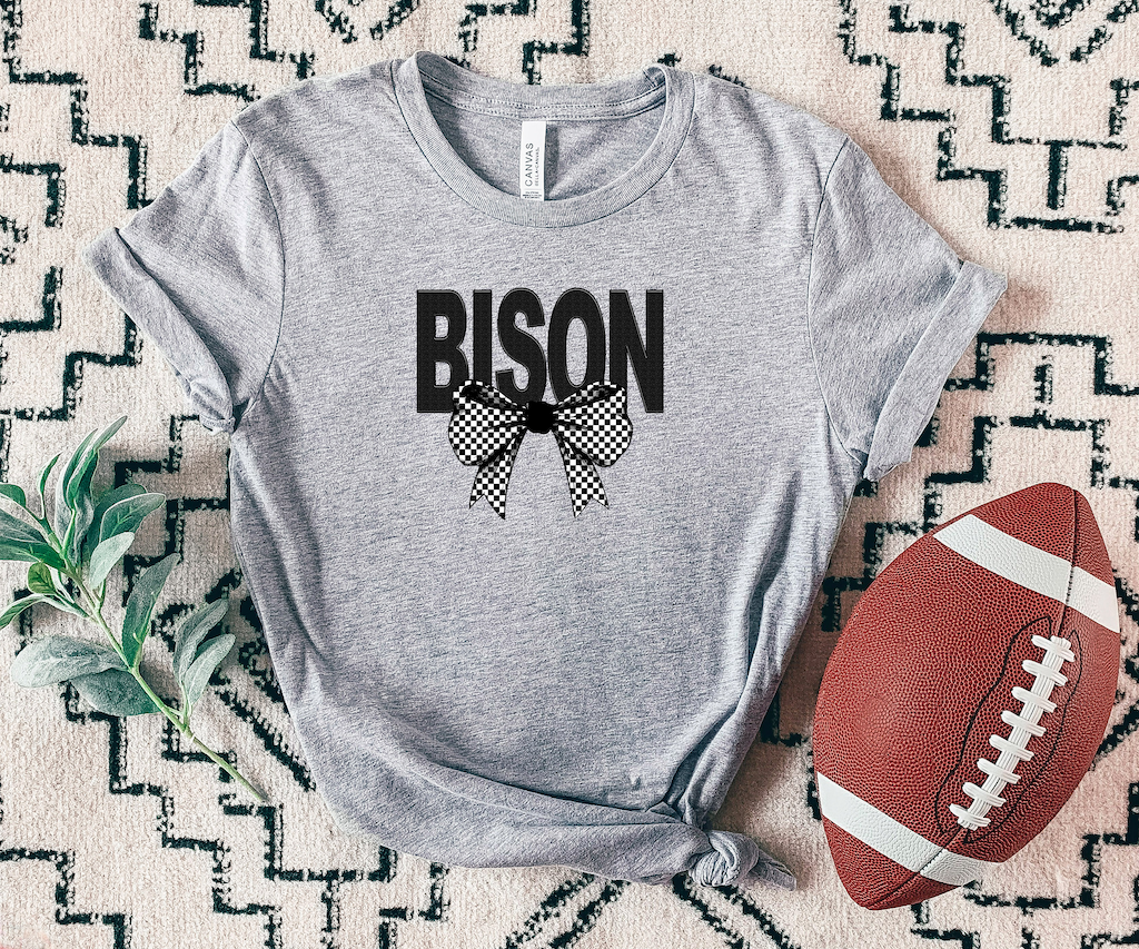 Bison Coquette Checker Bow Digital Download